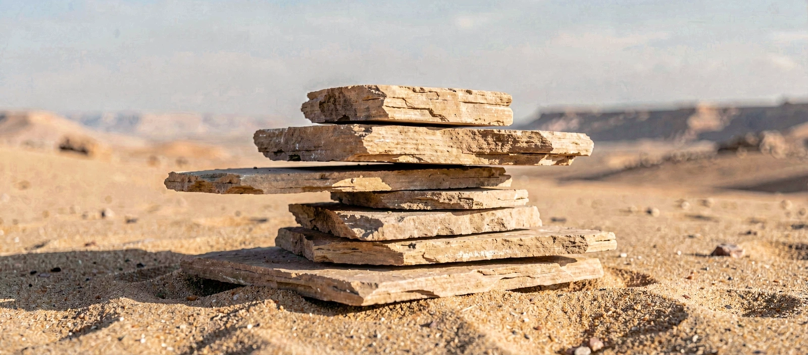 Sandstone layers representing geological patience